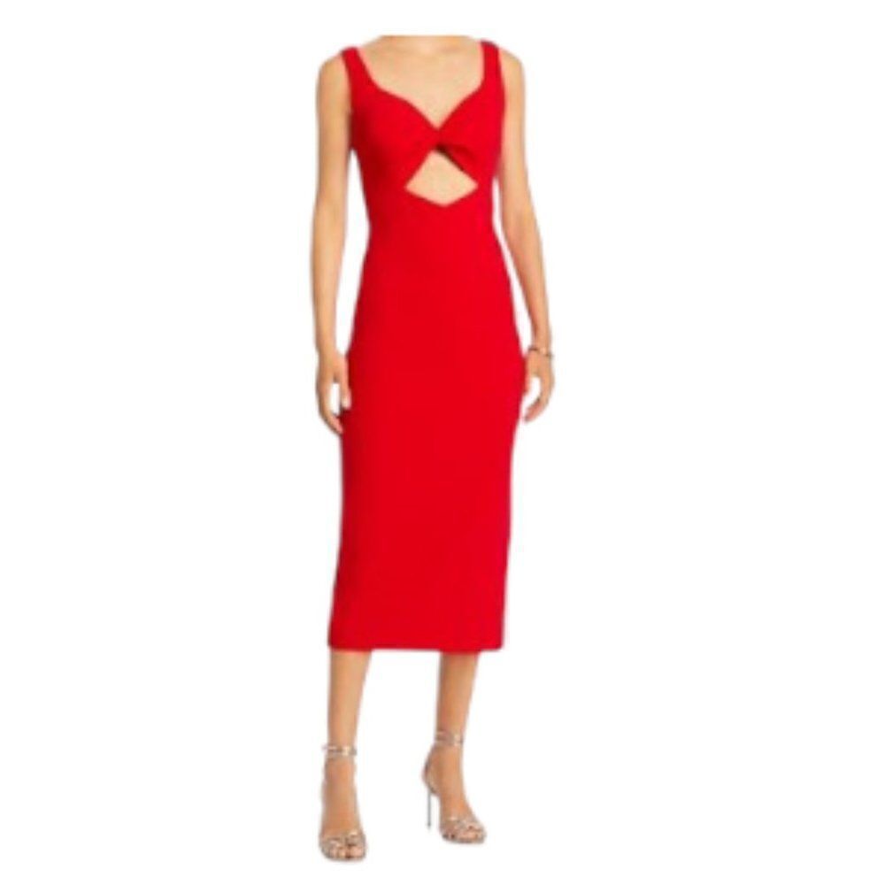 Aqua Bloomingdale's Scuba Dress in Red 8 NWT